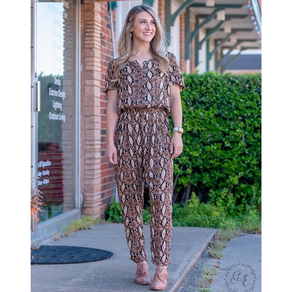 NWT Snake Print Jumpsuit